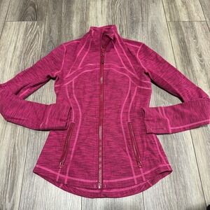 Lululemon pink Define Diamond Jacquard‎ Berry Rumble Jew Magenta jacket size 4
